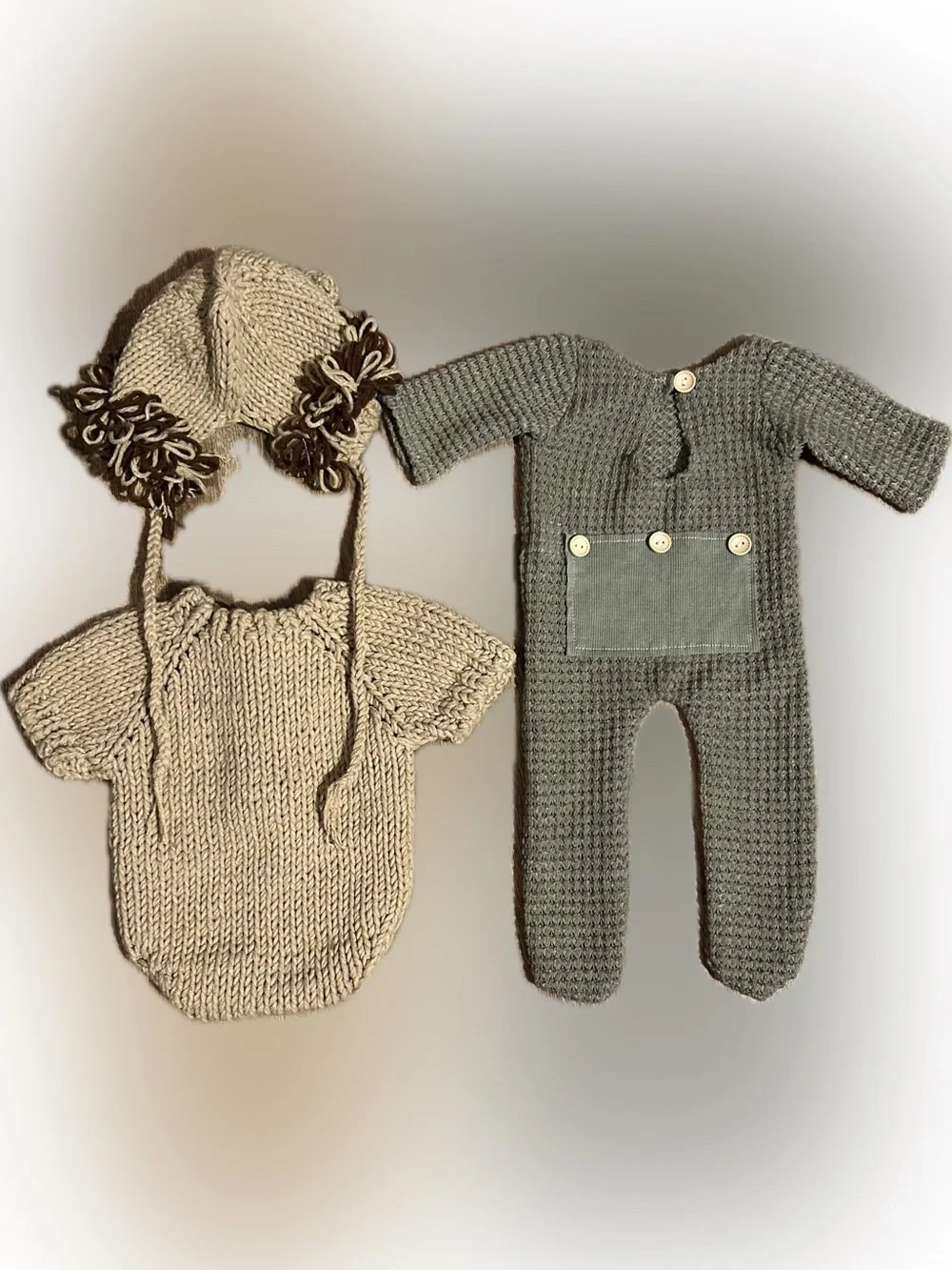 2 Newborn Knit Outfits